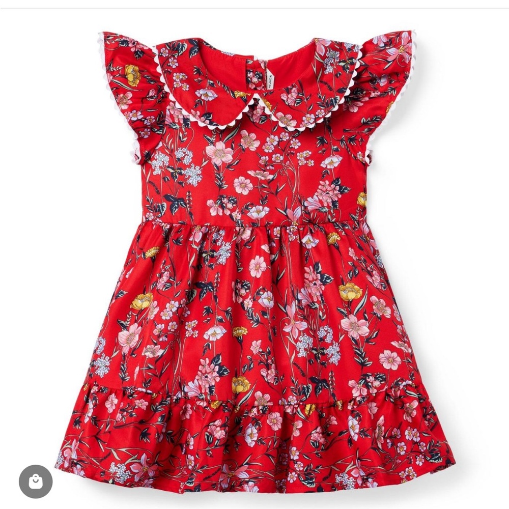 Janie and Jack red floral dress 12-18 months